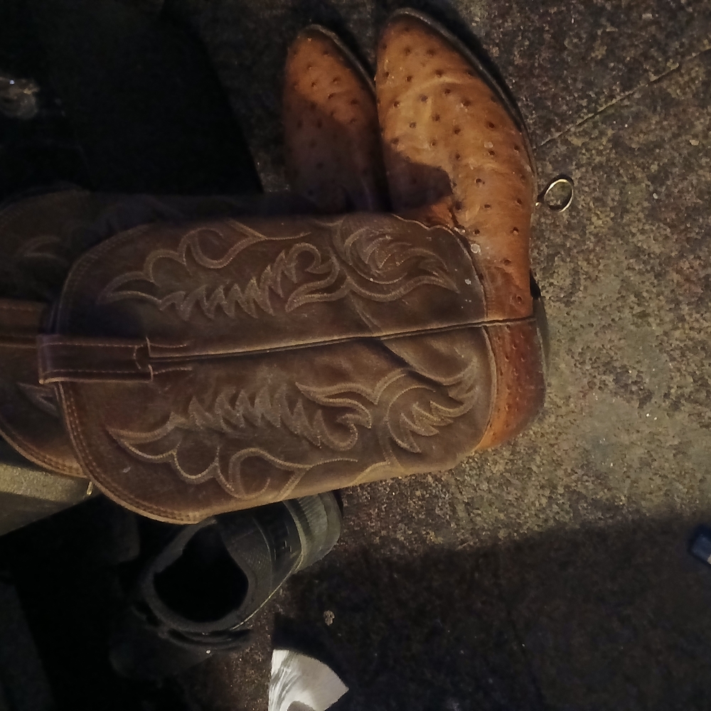 Brown and Tan Western Cowboy Boots